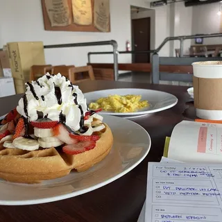 Waffles Fresh Fruits Breakfast