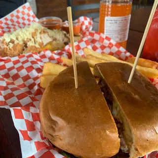 BBQ Burger with Fries