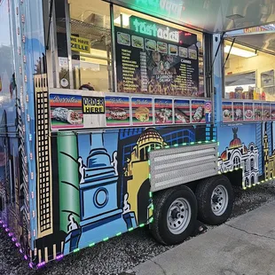 Side View Of The Food Truck As They're Making My Order!