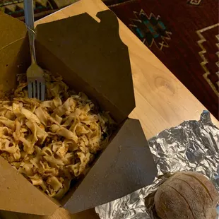 Fettuccine with bolognese sauce is absolutely incredible. Only on Wednesday's though which is good because I'd probably eat it everyday