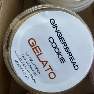 Gingerbread cookie gelato. Had to get it this time.
