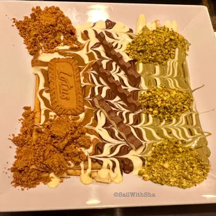 a variety of desserts on a plate