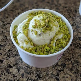 Ashta with pistachio