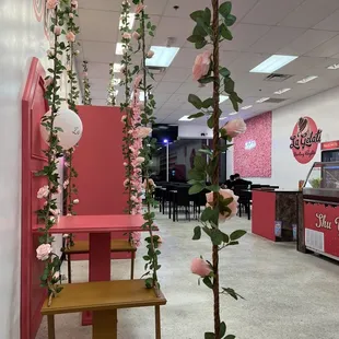 the interior of a salon