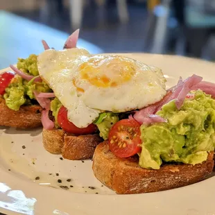 Wish my Avocado toast looked like this at home! Add the egg while you're at it. It's $14 with egg.