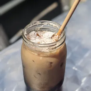 Coconut Cold Brew with Coconut Shavings!