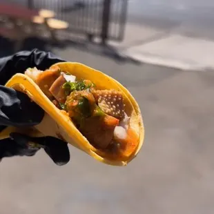Tacos de lengua ( cow tongue tacos)
