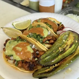 Tacos de pastor (pork tacos)