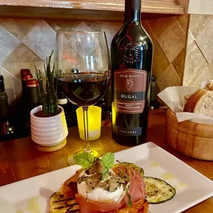 BURRATA CON PROSCIUTTO E TARTUFO NERO