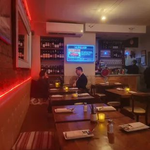 interior, sushi and sashimi