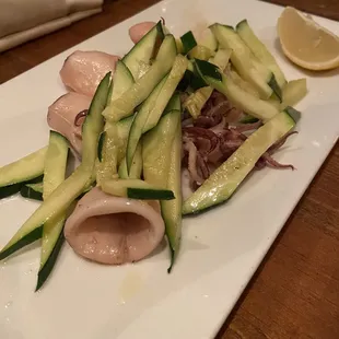 Grilled Calamari Con Zucchine