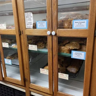 a display of baked goods