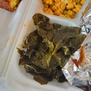 1/2 cup of plain tasteless greens