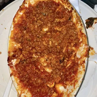 This is what was left over from my lasagna meal.