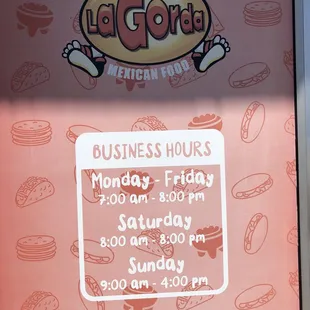 Seven days per week to sate your appetite'