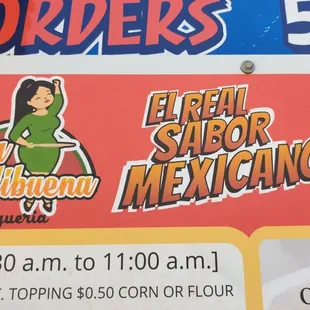 a sign for a mexican restaurant