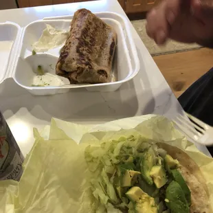 Chimichanga and taco