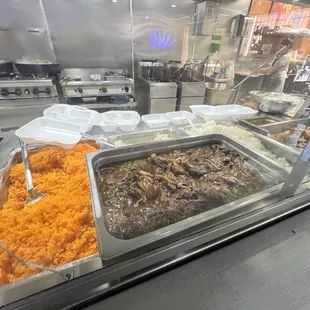 a variety of food items