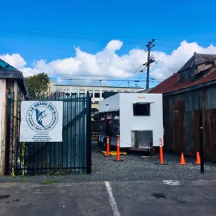 Their Fruitvale Ave lot - look for the lot to the right of Ruby Q/ Aloha Club across the train tracks