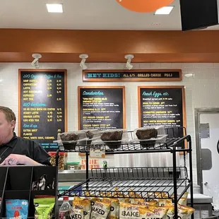 a man working at a counter