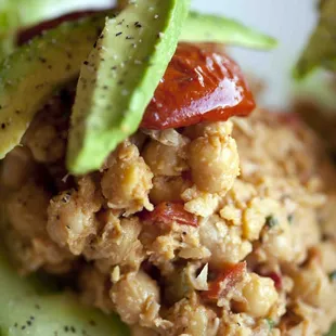Spicy Chickpea Lettuce Wraps