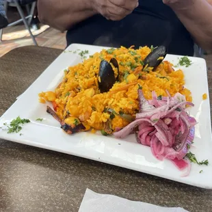 a plate of food on a table