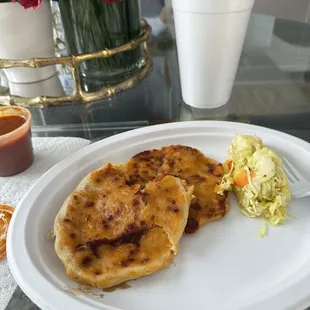 Pork and cheese pupusas