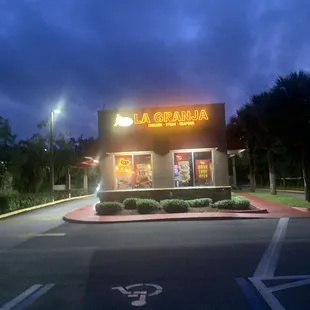 outside