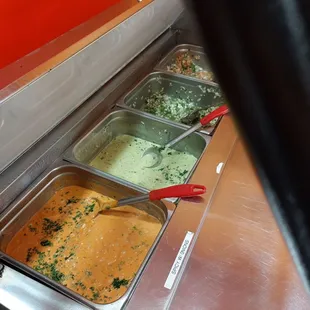 spicy onion, garlic onion, jalapeño onion, and regular onion.