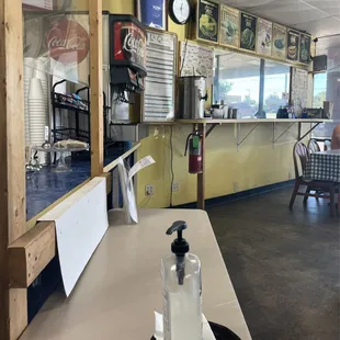 Check out and soda station