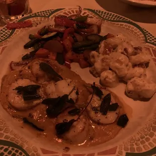 They had a yellow curry scallops dish on special-- incredible gnocchi and veggies on the side.