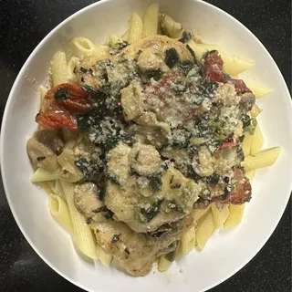 Spaghetti Chicken Marsala
