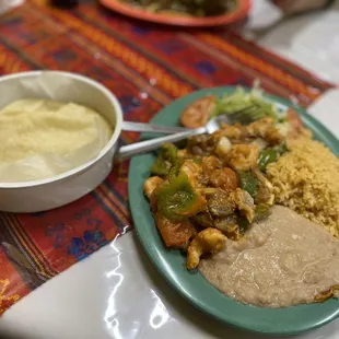 a plate of food on a table