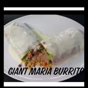 Giant steak burrito