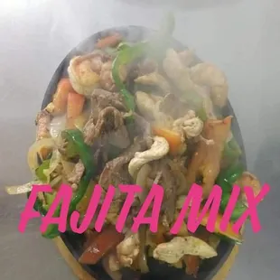 Chicken and steak fajita mix