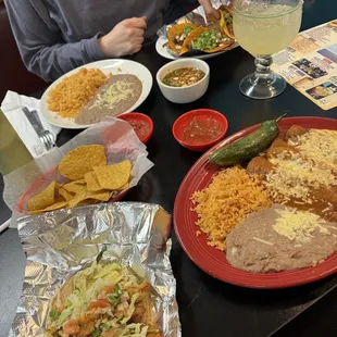 a woman eating mexican food