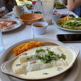 mushroom enchiladas