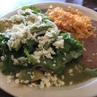 Enchiladas Verde Con Pollo