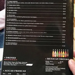 the menu