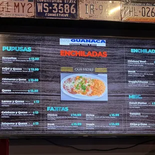 Current Food menu (March 2024)