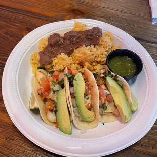 Amazing Fish tacos! Super flavorful and delicious!