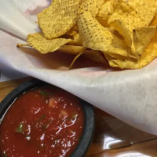 Chips and salsa complimentary.