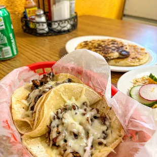 Taco and cheese