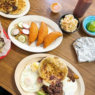 plates of food on a table