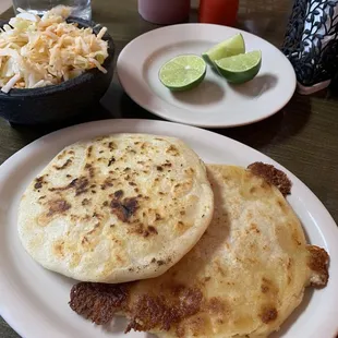 Camaron Pupusas Especial and Pollo Pupusas Especial