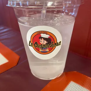 a drink in a plastic cup