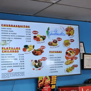 Churrasquitos, Platillos and Pupusa