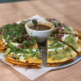 a plate of nachos