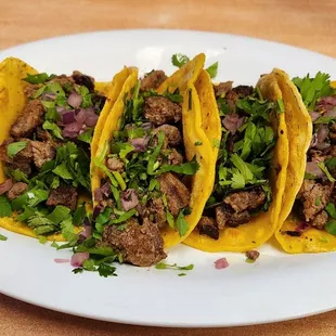 Carne asada tacos. Generosity of portions here.