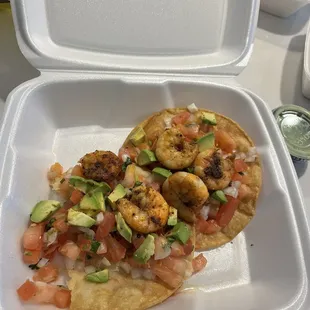 Shrimp 3 Tostadas